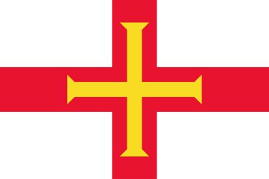 Guernsey yönetim bayrağı resmi vektör .