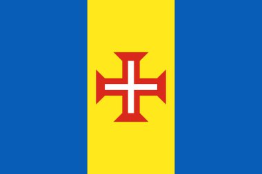 Madeira bayrağı resmi vektör .