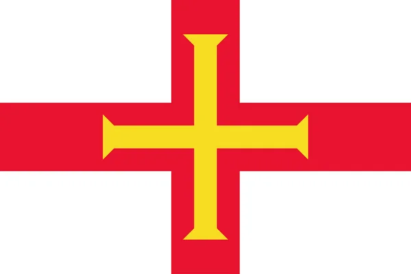 Bandiera vettoriale ufficiale di Bailiwick di Guernsey  . — Vettoriale Stock