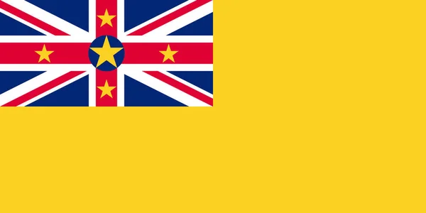 Bandera vectorial oficial de Niue  . — Vector de stock