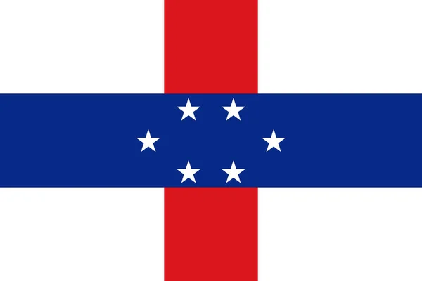 Bandeira oficial do vetor de Antilhas Holandesas  . — Vetor de Stock