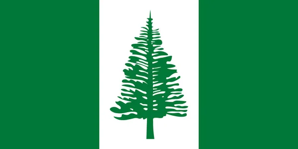 Hivatalos vektor Norfolk-sziget zászlaja . — Stock Vector