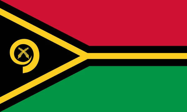 Bandiera vettoriale ufficiale della Repubblica di Vanuatu  . — Vettoriale Stock