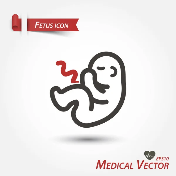 Fetus Ikone. Medizinische Vektor . — Stockvektor