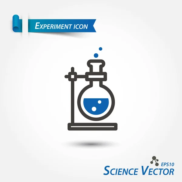 Kísérleti ikon. Tudományos vektor . — Stock Vector