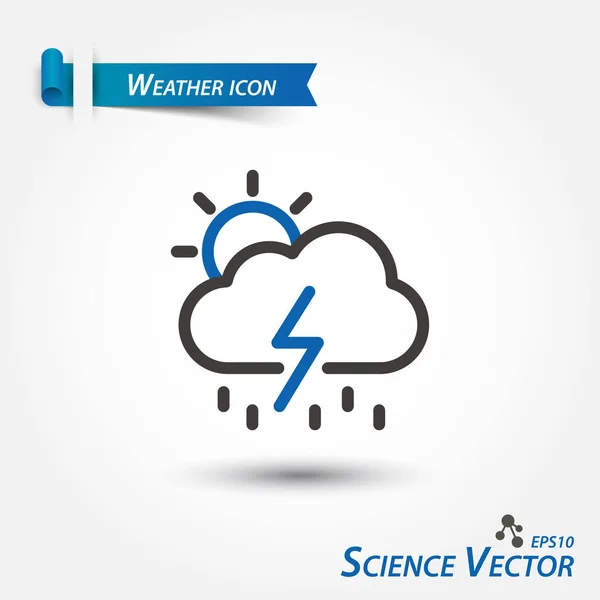 Wettervorhersage-Symbol. Wissenschaftlicher Vektor . — Stockvektor