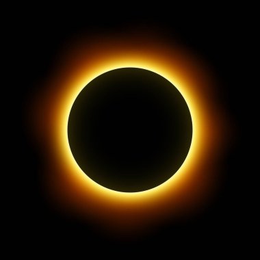 Total eclipse of the sun . Vector . clipart
