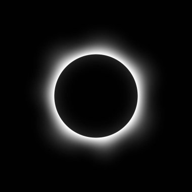 Güneşin tam tutulması. Vektör .