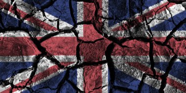 Yüksek detay kırık yere boyama İngiltere bayrağı .