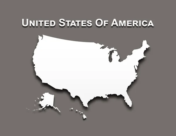 美利坚合众国地图a / — 图库矢量图片
