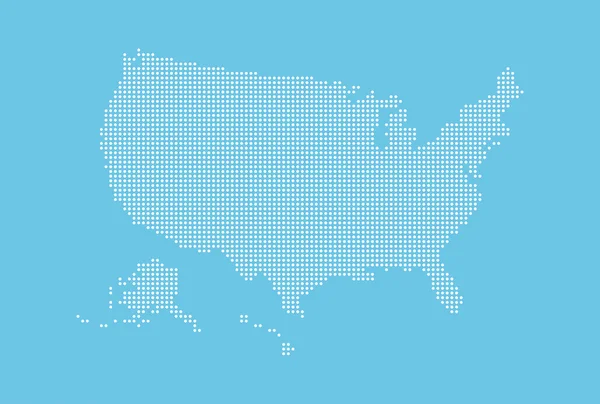 ABD ve mavi arka plan noktalı tarzı Haritası