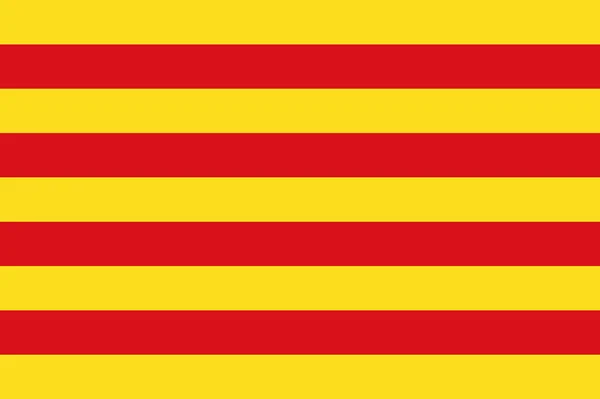 Official vector flag of Catalonia — Stock Vector