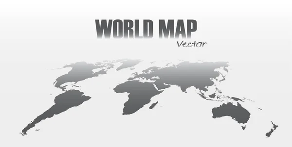Perspective world map on gray background — Stock Vector