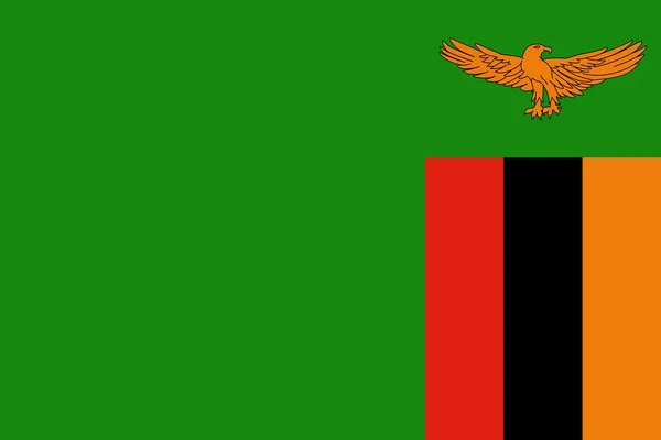 Офіційний Векторний прапор Замбії — стоковий вектор