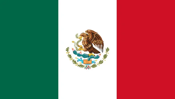 Oficiální vektor vlajka Mexika — Stockový vektor