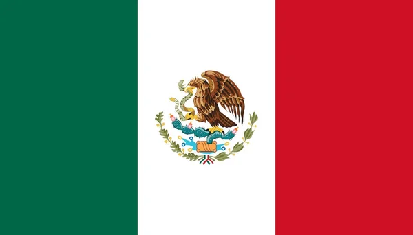 Official vector flag of Mexico — Stock Vector