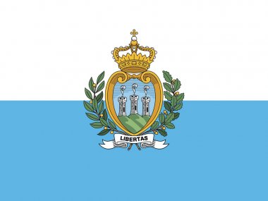 San Marino bayrağı resmi vektör
