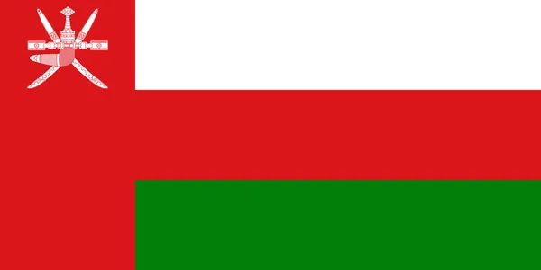 Bandeira vectorial oficial de Omã — Vetor de Stock