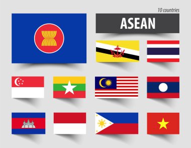 Asean (Güneydoğu Asya Uluslar Birliği) ve üyelik bayrağı