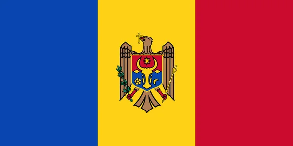 Moldova bayrağı resmi vektör — Stok Vektör