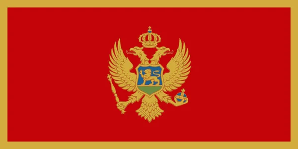Bandiera vettoriale ufficiale del Montenegro — Vettoriale Stock