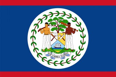Belize bayrağı resmi vektör