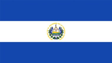 El Salvador bayrağı resmi vektör