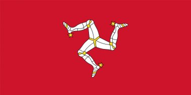 Isle of Man bayrağı resmi vektör