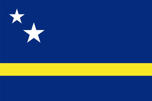 Bandeira oficial do vetor de Curaçao — Vetor de Stock