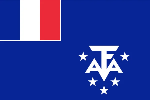 Bandiera vettoriale ufficiale delle Terre australi e antartiche francesi — Vettoriale Stock