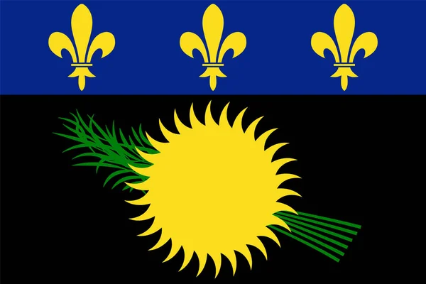 Guadeloupe bayrağı resmi vektör — Stok Vektör