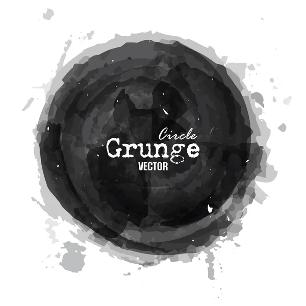 Diseño de pintura de acuarela círculo grunge. Vector — Vector de stock