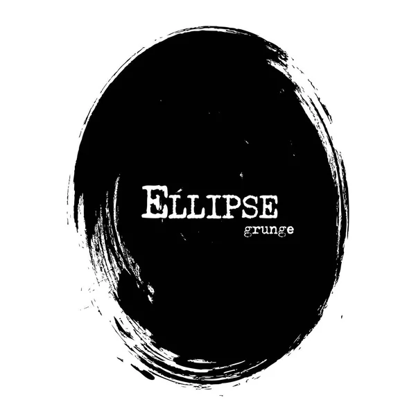 Forma de elipse. Estilo grunge. Vector — Vector de stock