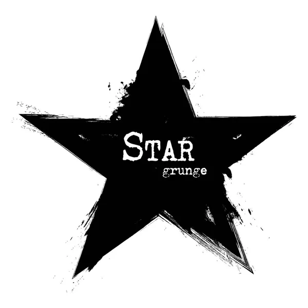 Star shape . Grunge style . Vector — Stock Vector