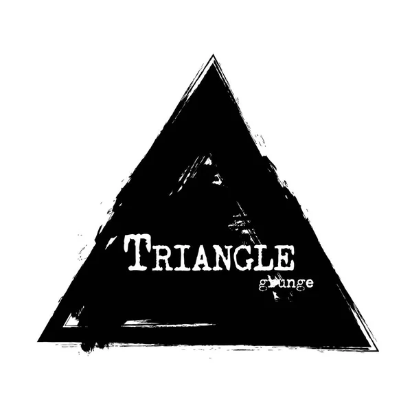 Triangle shape . Grunge style . Vector — Stock Vector