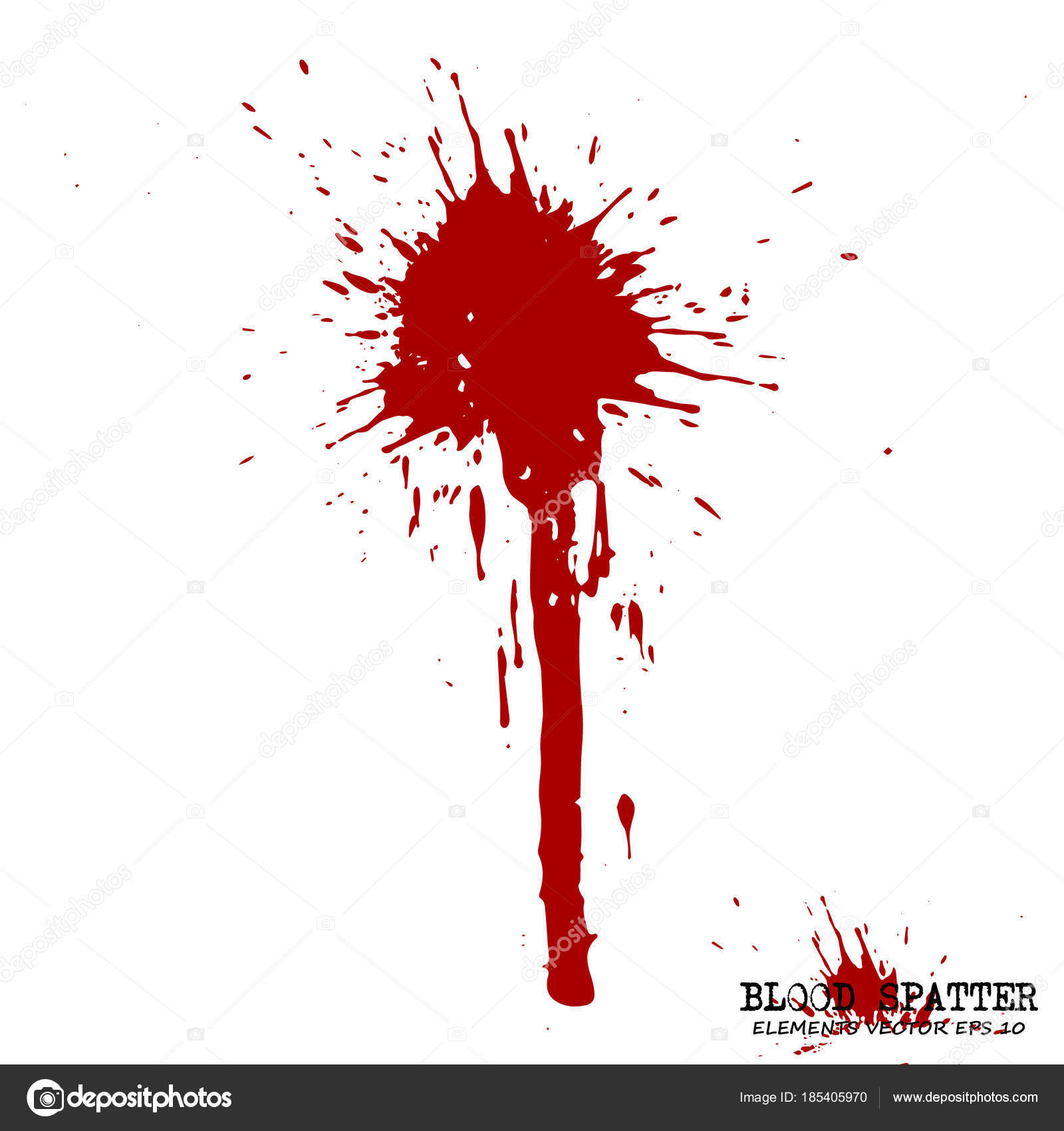 Blood Splatter Elements On White Background Criminal Concept Images, Photos, Reviews