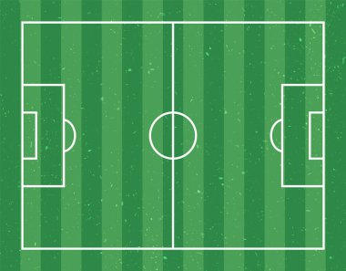 Futbol sahası. düz tasarım. Vektör