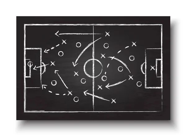 Formación y táctica de la copa de fútbol. Pizarra con estrategia de juego de fútbol. Vector para el torneo internacional de campeonato mundial 2018 concepto — Archivo Imágenes Vectoriales