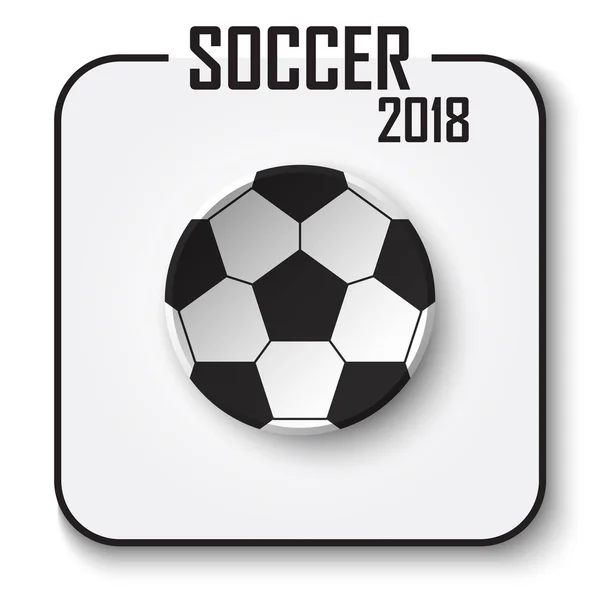 Coupe de football 2018 icône unique. Football de style dénoyauté avec ombre sur fond gris isolé. Vecteur pour le tournoi international de championnat du monde — Image vectorielle