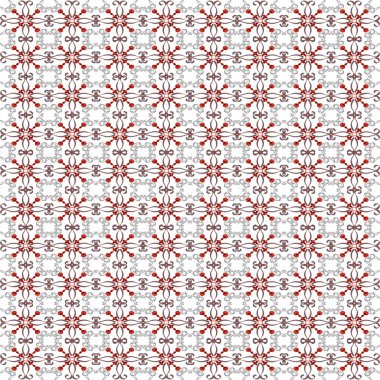 Beyaz zemin üzerinde kırmızı ve gri arkaplan deseni