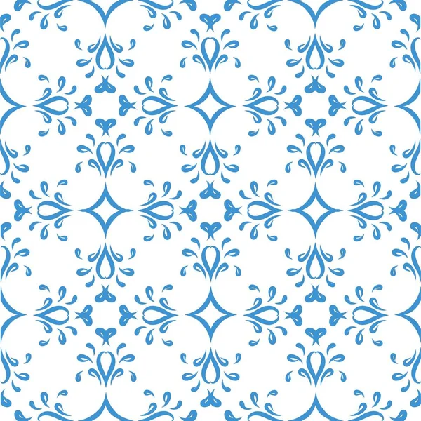 Patrón Líneas Azules Abstractas Sin Costuras Sobre Fondo Blanco Adecuado — Vector de stock