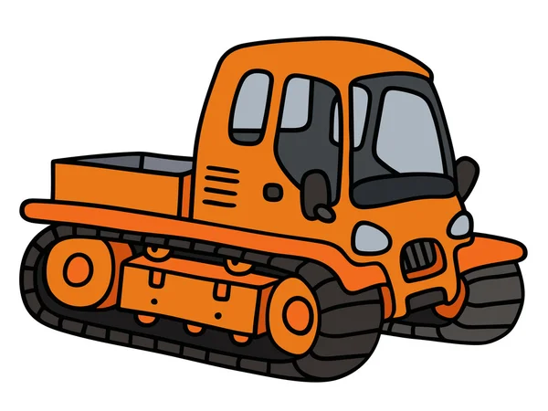 Orange tracked Vehicul — Vector de stoc