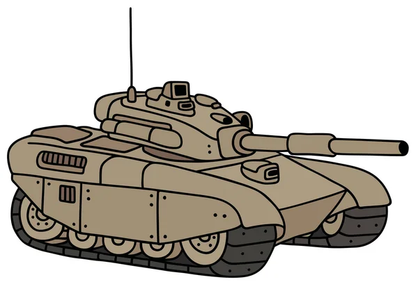 Divertido tanque de dibujos animados — Vector de stock