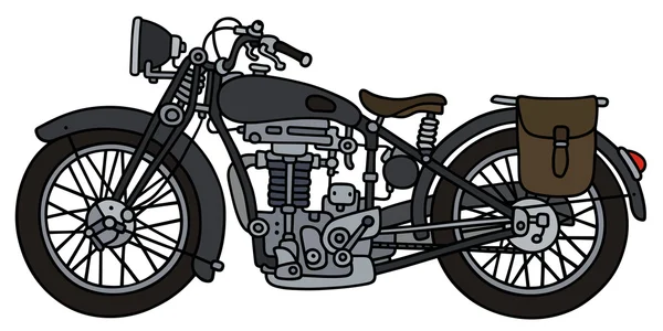 Vintage dark motorcycle — Stock Vector