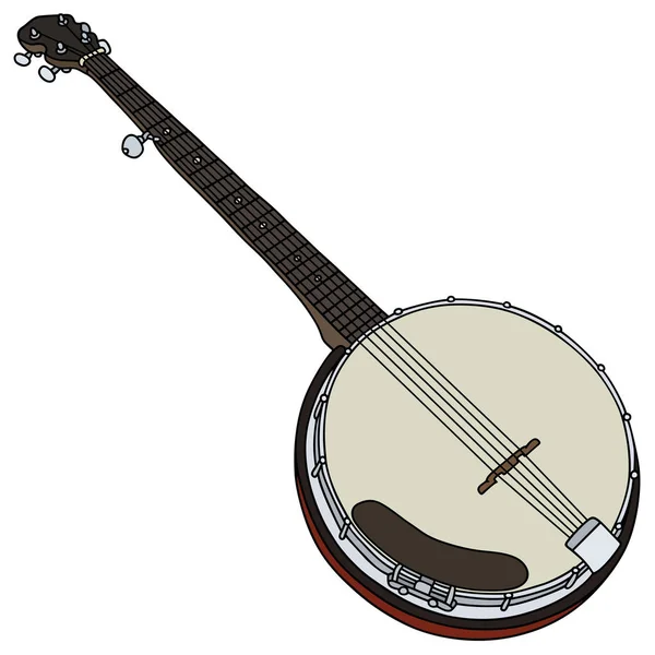 Banjo clásico de cinco cuerdas — Vector de stock