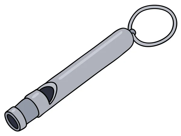Small metal whistle — Stock Vector