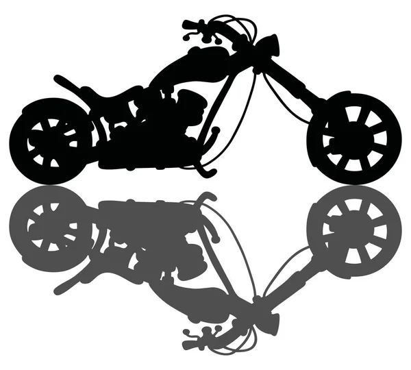 Silhouet van de zware chopper — Stockvector