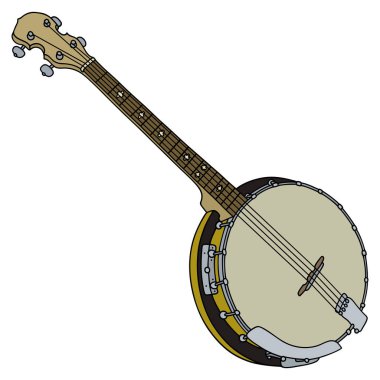 Four strings banjo clipart
