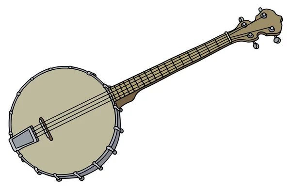 Simples banjo de quatro cordas — Vetor de Stock
