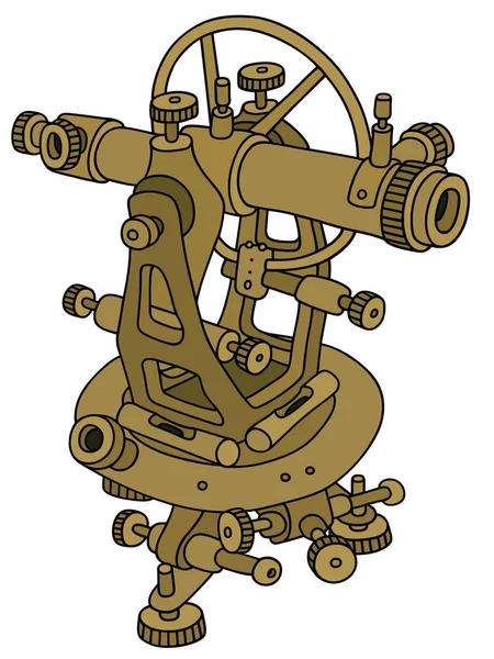 Теодоліт Vintage латунь — стоковий вектор